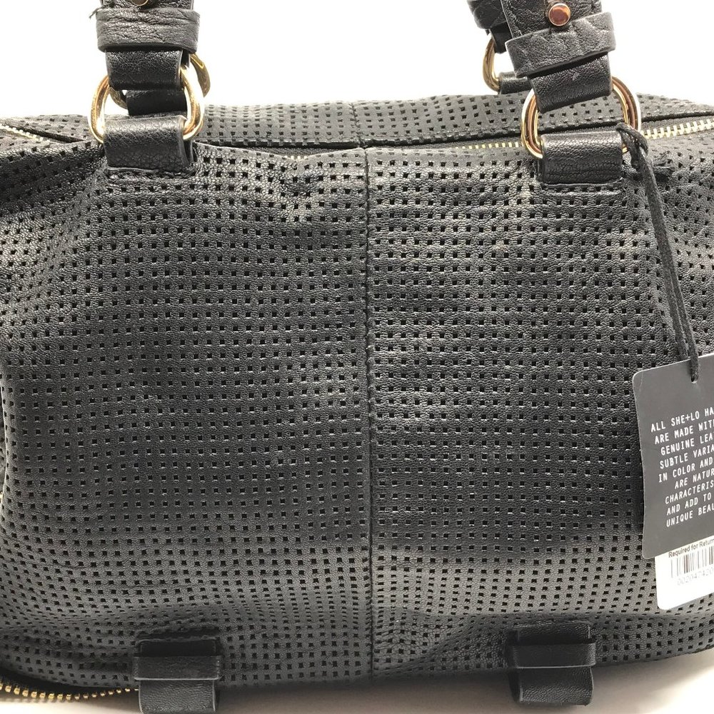 She + Lo Mini RISE ABOVE Leather Satchel Handbag - Picture 2 of 7